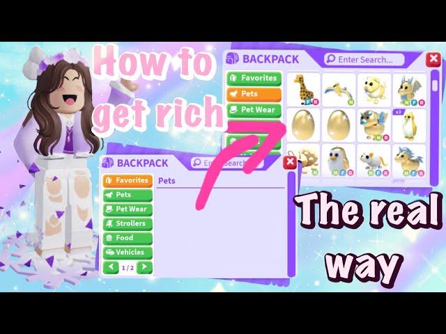 How to get rich in adopt me, the real way. (Even starting from nothing)