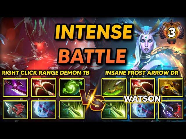 INTENSE HARD CARRY BATTLE | RIGHT CLICK RANGE DEMON TERRORBLADE VS. INSANE FROST ARROW DROW RANGER