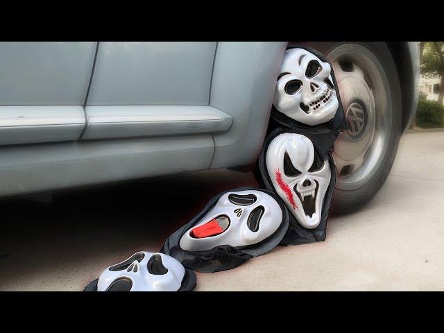 #carlab Experiment: CAR vs  my Scream Mask Collection | Ghostface