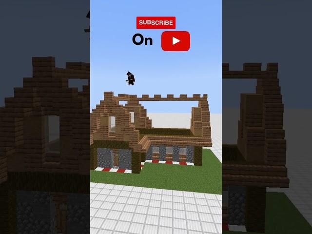 Same House Different Blocks Day 103  | #shorts  #minecraftbuilds