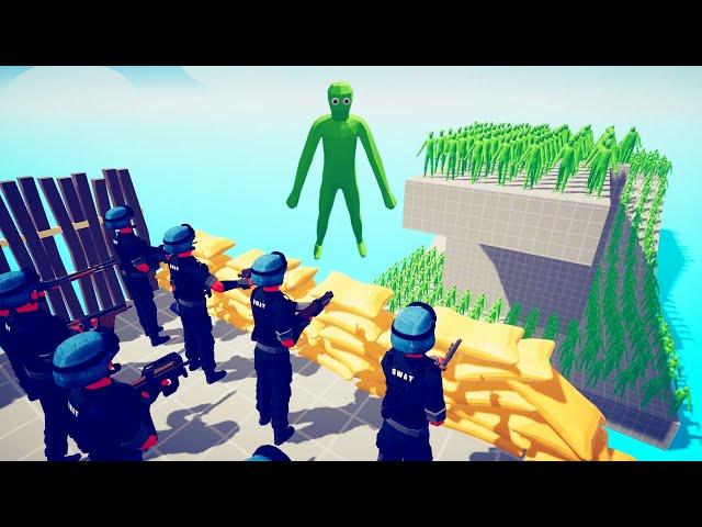 SWAT vs Zombie 100 Units - Totally Accurate Battle Simulator TABS