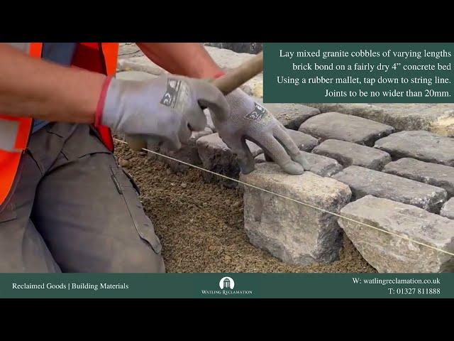 Laying and Grouting Granite Cobbles