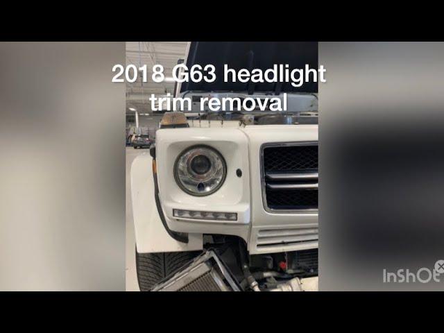 2018 Mercedes Benz AMG G63 front headlight trim removal