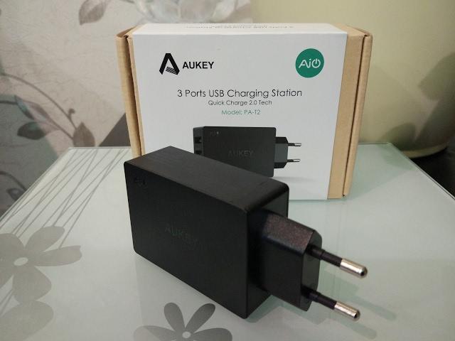 Зарядка Aukey Распаковка и тестирование