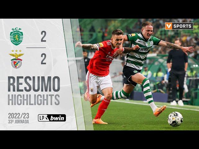 Highlights | Resumo: Sporting 2-2 Benfica (Liga 22/23 #33)