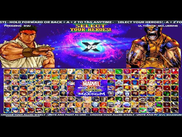 NEW Marvel vs Capcom MAX 2024 (with 44 tag mode) MvC Mugen free fan game