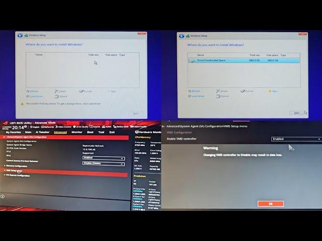 ASUS ROG STRIX Z790-A Gaming Wifi II M.2 PCIe NVMe Not Detected Windows 10 Windows 11 Install Fix