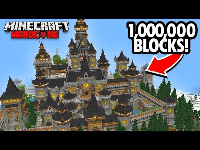 I Built the World’s Largest CASTLE IN Minecraft Hardcore