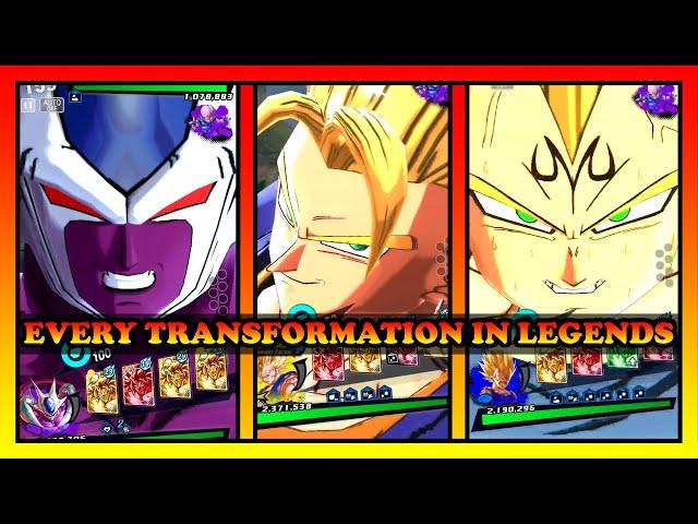 (Dragon Ball legends) EVERY TRANSFORMING UNIT TRANSFORMATION IN THE GAME - APRIL 2022