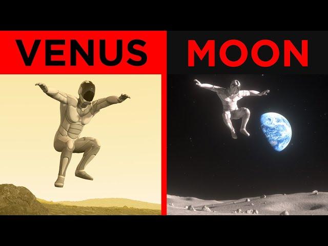 🪐 JUMP on other PLANETS 🡆 3D Comparison