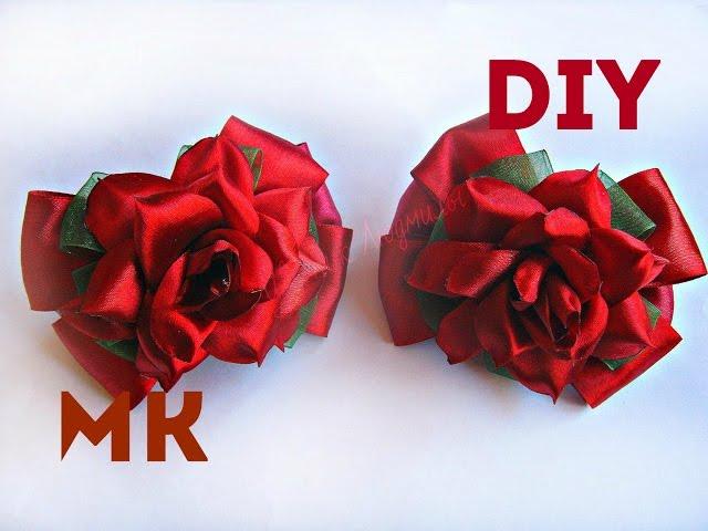 Цветы из лент канзаши \ Flowers of the tapes kanzashi \ мастер класс \ DIY