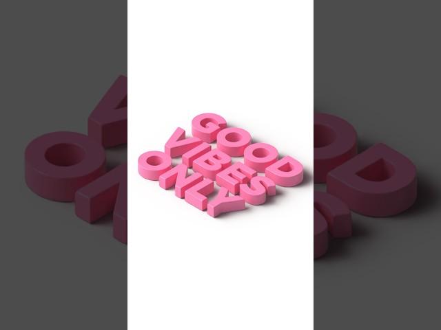 Easily Make an Editable Isometric 3D Text in Illustrator Tutorials #shorts