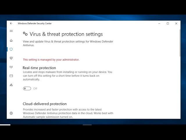How to Permanently Disable Windows Defender Real Time Protection on Windows 10