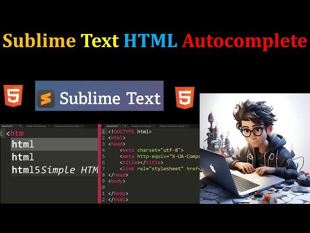 Sublime Text Autocomplete Package: HTML5 and HTML Attributes (Hindi)