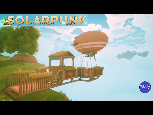 New Open World Cozy Survival Crafting Building Game In The Skies! | Solarpunk Demo First Look