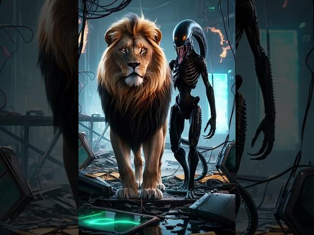 Unreal Creation: The Terrifying Lion-Xenomorph Hybrid You Have to See!”