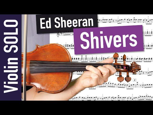 Ed Sheeran: Shivers | CLOSE UP Violin SOLO | Violin Sheet Music | Playalong