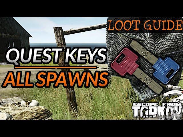 Where to Find Quest Keys // Tasks Keys Spawns on All Maps (with Minimap) - Escape from Tarkov