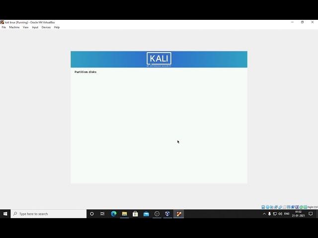 Installing Kali Linux 2021 in virtual box  on windows 10. Hands on practical lab lecture 2