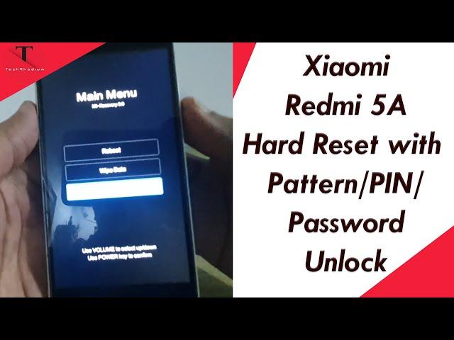 Xiaomi Redmi 5A - How to Hard Reset (Wipe Data / Factory Reset) | Remove Pattern / PIN / Password