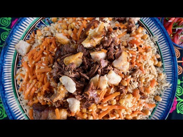 Delicious Samarkand pilaf - one plate for neighbours! Stalic Khankishiev