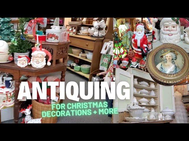 The Ultimate Christmas Shop With Me | Antiquing For Old Vintage Christmas Decorations + a Santa Mug