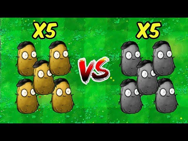 PVZ 1 Hybrid Challenge - 5 Nut Imitater VS 5 Nut Imitater - Who Will Win?