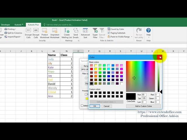 Quickly Filter Cells By The Font Color In Excel