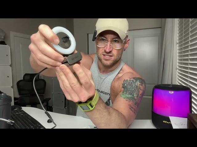 GUSGU Quad HD Webcam for PC and Mac, with Microphone & Light & Privacy Cover,