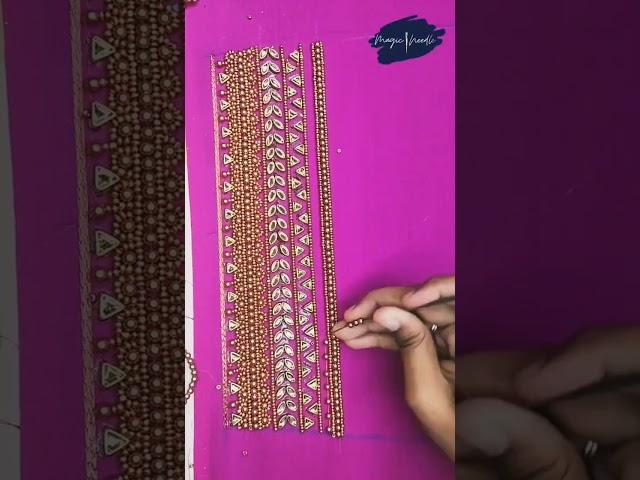 full sleeve work for more details 6385574930 #aariblouses #reel #beadswork #aariworks #bridalworks