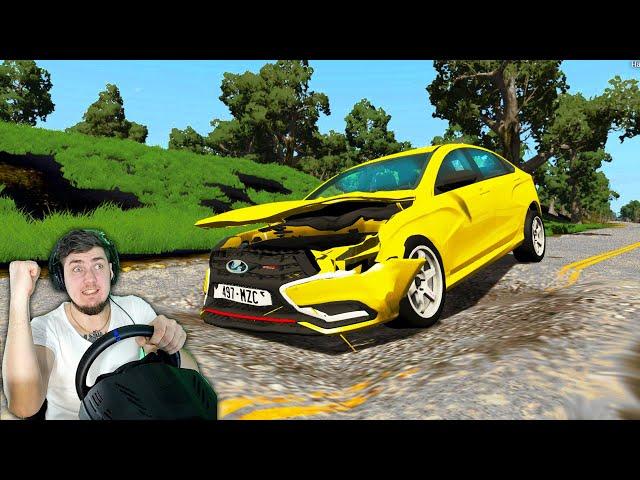 ТЕСТ НА ПРОЧНОСТЬ - РУССКИЕ ДОРОГИ В BeamNG Drive