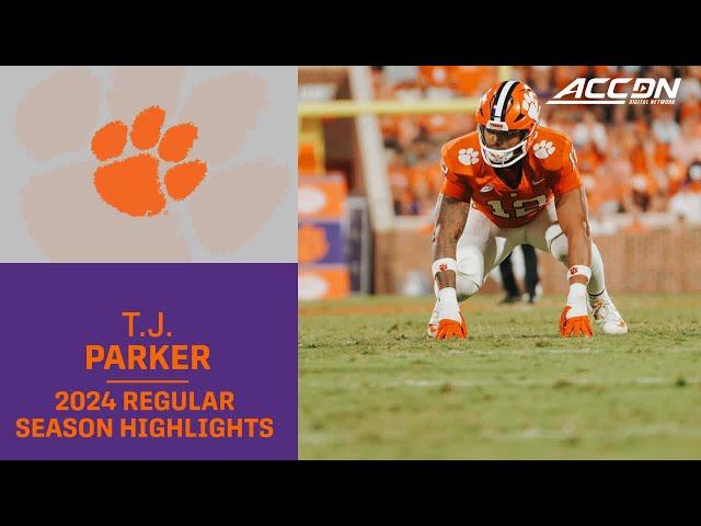 T.J. Parker 2024 Regular Season Highlights | Clemson Defensive End