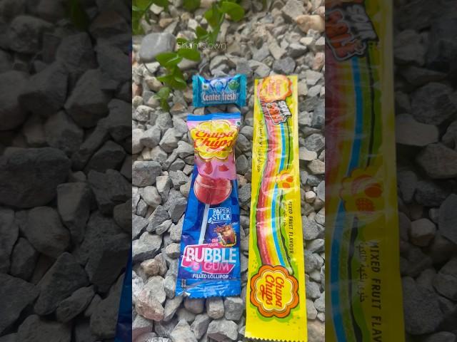 Chupa Chups Cola Flavour Lollipop + Center Fresh + Rainbow Belt Popsicle |#shorts #candy#lollipop