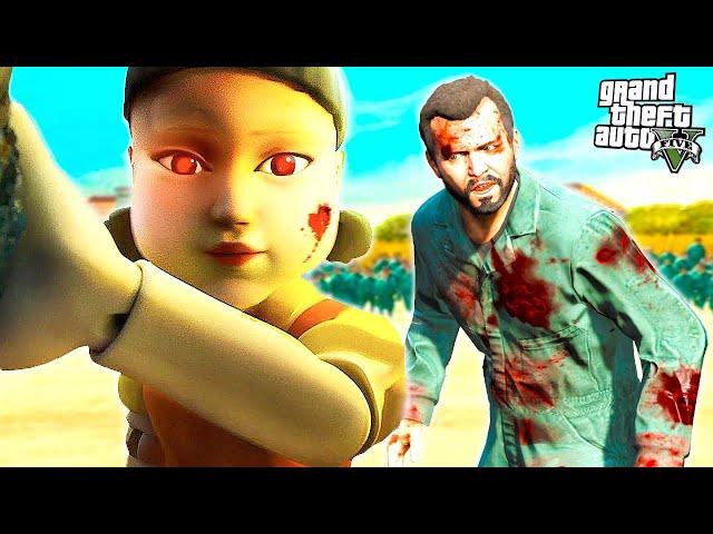 GTA 5 Игра в Кальмара #2 - КУКЛА УБИЙЦА! БЕГИ АККУРАТНО! (Моды ГТА 5)