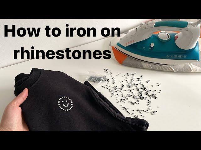 How to iron on hotfix rhinestones, Rhinestone diy tutorial, iron on crystals, Craft DIY, Anita Benko