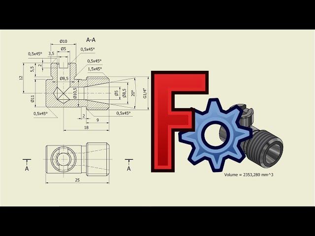 Tutorial FreeCAD - 020 HYDRAULIC ELBOW