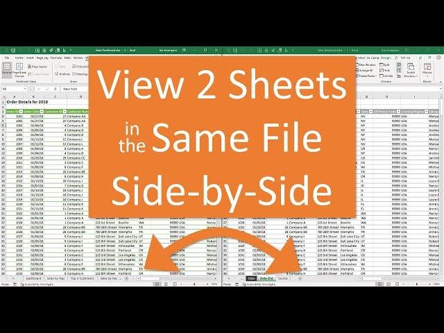 How To View Two Sheets Side-by-side In The Same Excel File