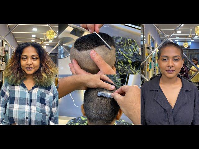 After Getting Headshave Again She Came For Clean Shave | Slaying with her Bald Look | Headshave 2024