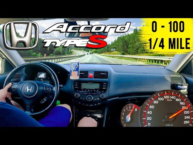 Drag Test Honda Accord 2.4 MT (7G) Type S 190 hp | Acceleration 0-100, 402m (1/4 miles)