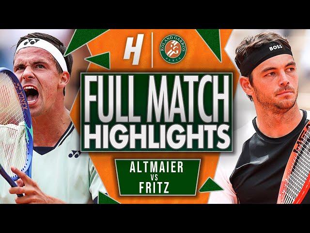 Daniel Altmaier vs Taylor Fritz - FULL Match Highlights | Roland Garros 2025