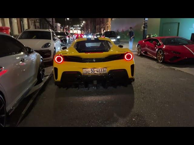 Straight piped Ferrari 488 Pista Acceleration Exhaust sound Ryft