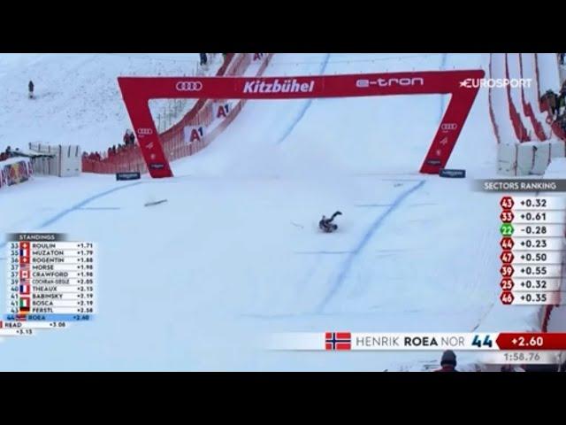 Horrible CRASH of Henrik Røa | Men’s Downhill Kitzbuhel (AUT)