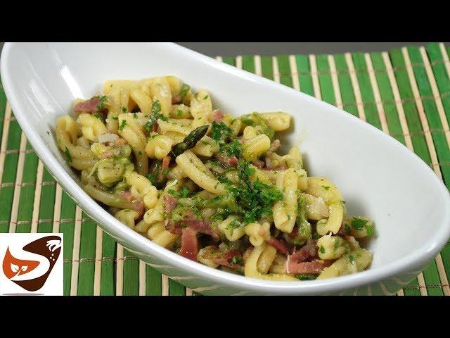 Pasta con asparagi selvatici e speck – Facile e gustosa – Primi piatti