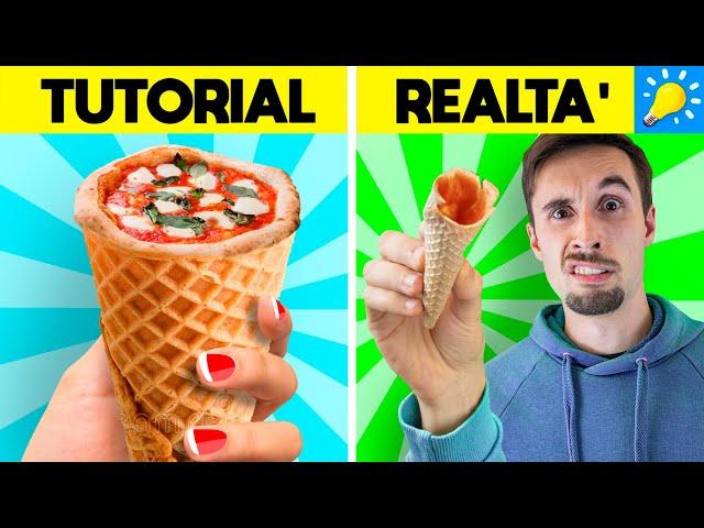 MANGIO solo LIFE HACKS per 24H!! Faiv minit ridammi lo stomaco