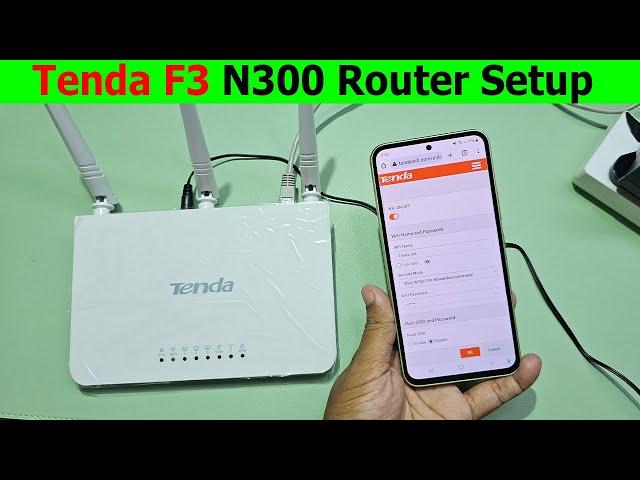 How to setup tenda f3 router