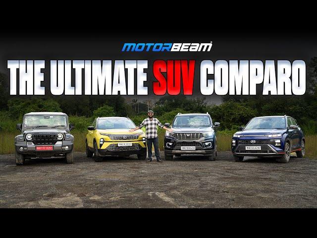 Thar Roxx vs Scorpio-N vs Harrier vs Creta! | @MotorBeam