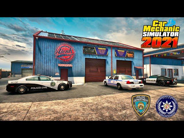 Restoration of all police cars that were found in Car Mechanic Simulator 2021