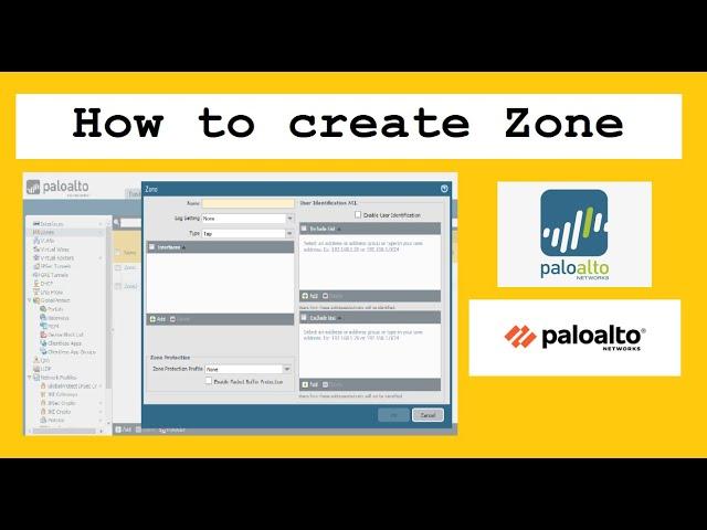 How to create zones in Palo Alto firewall | Default policy to allow traffic between zones