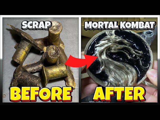 Mortal Kombat Logo - Ingot Joe - Home Made Furnace - Molten Metal - Sand Casting   Aluminium Bronze