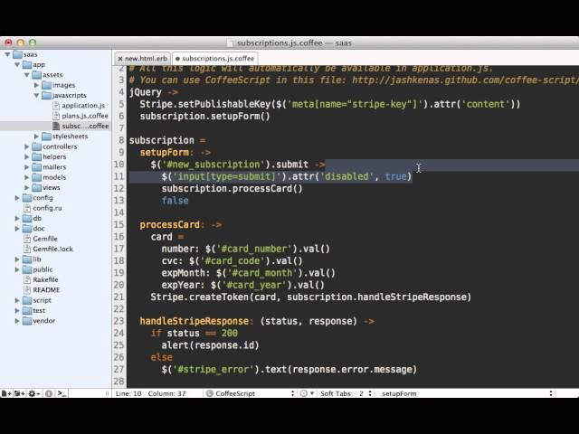 Ruby on Rails - Railscasts #288 Billing With Stripe